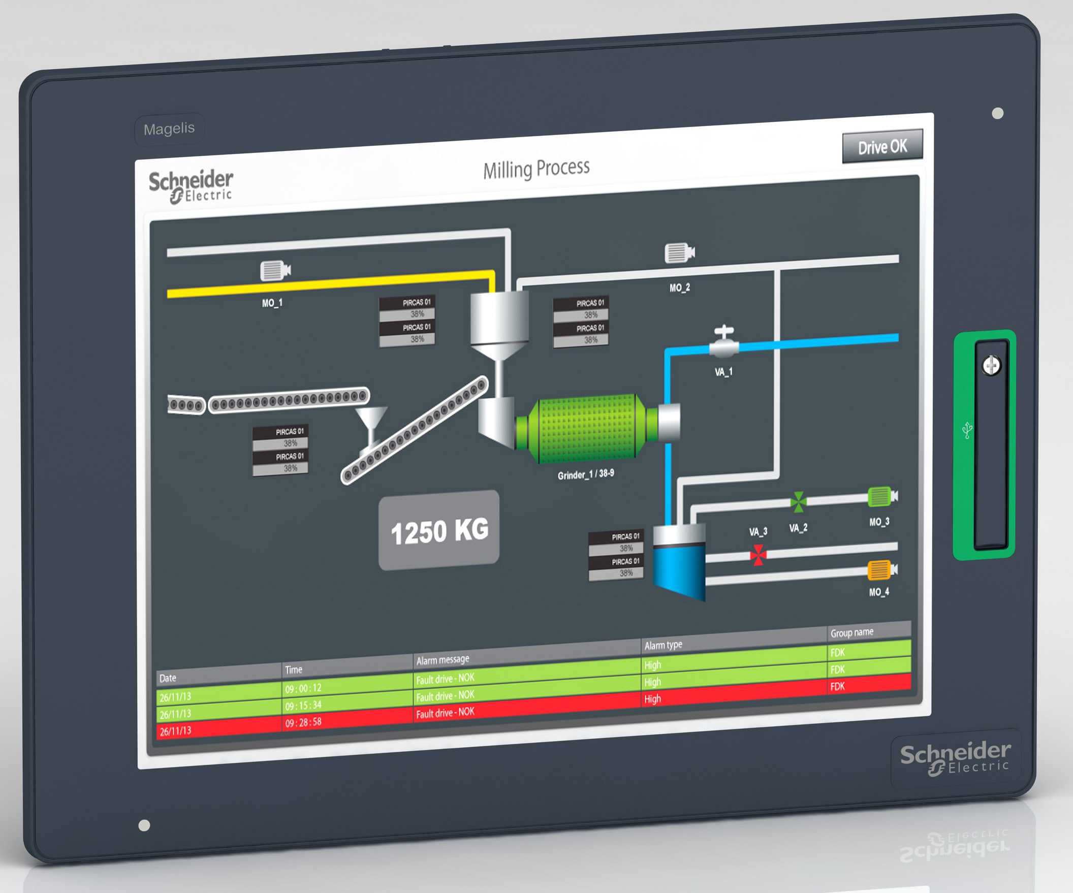 Schneider Electric - HMIGTU 12.1" display MultiTouch, 1024*768 punkter
