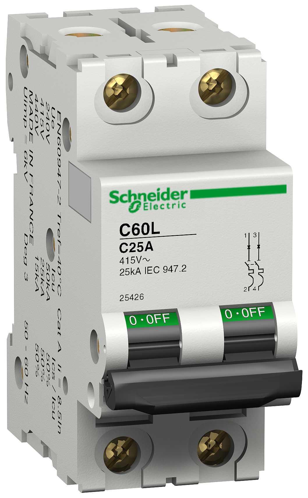 Schneider Electric - 25430 C60L/C 63-2 Automatsikring