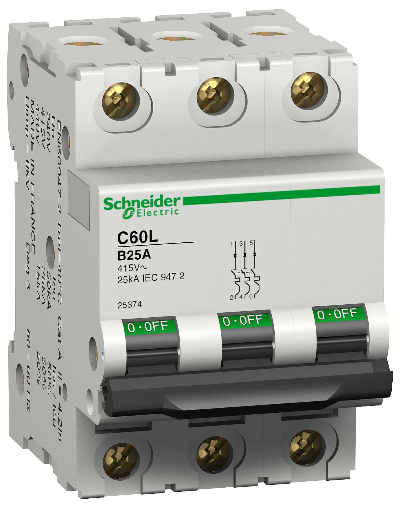 Schneider Electric - 25378 C60L/B 63-3 Automatsikring