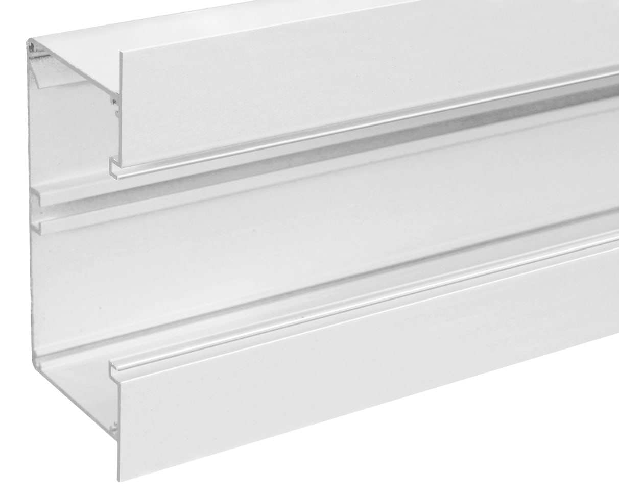 Maxeta - Aluminium underdel innfelt 125x65mm, RAL9003