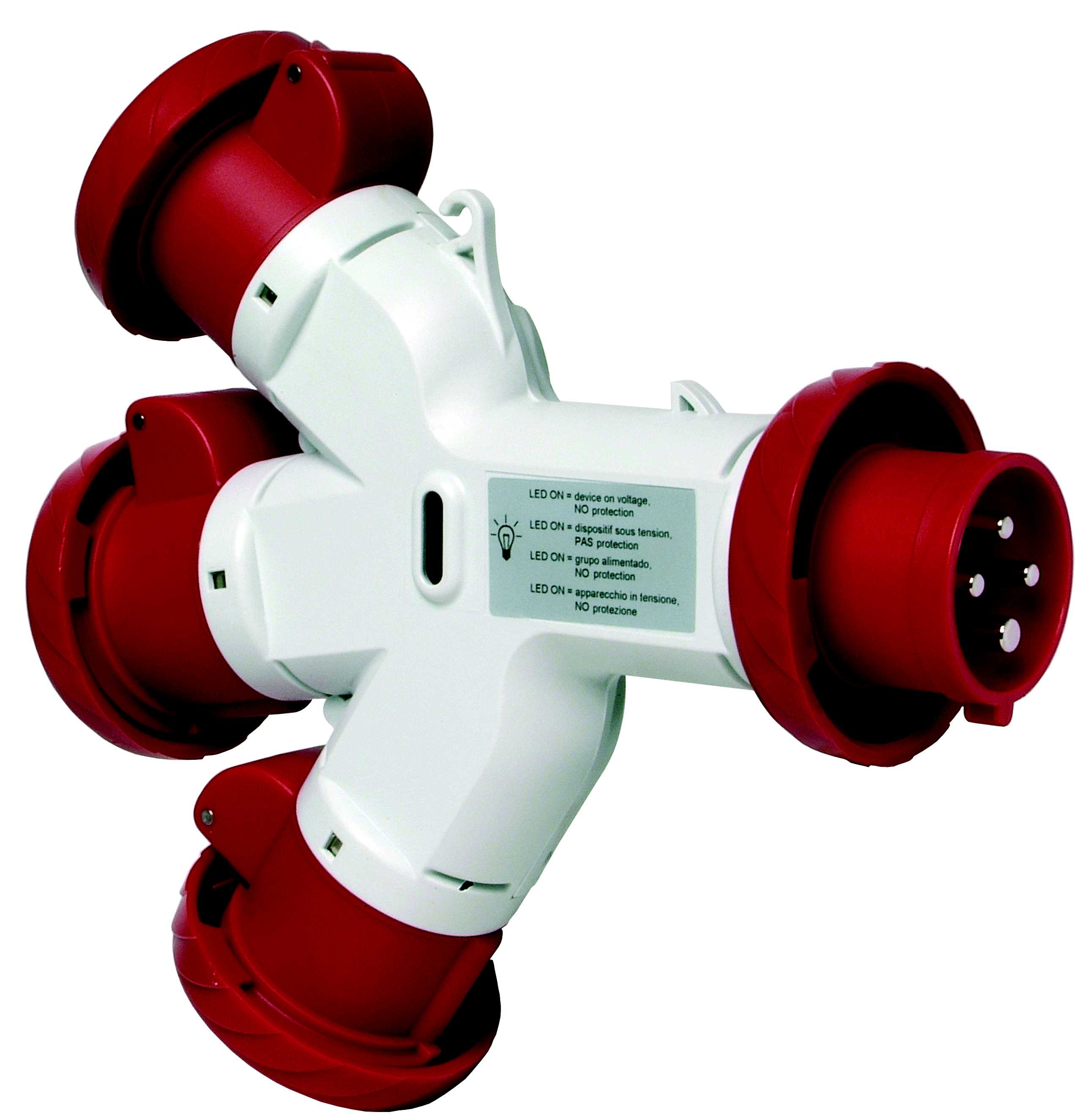 Schneider Electric - PratiKa skjøtekontakt - 3-grens uttak - 16 A - 3P+E - 380V AC - IP44