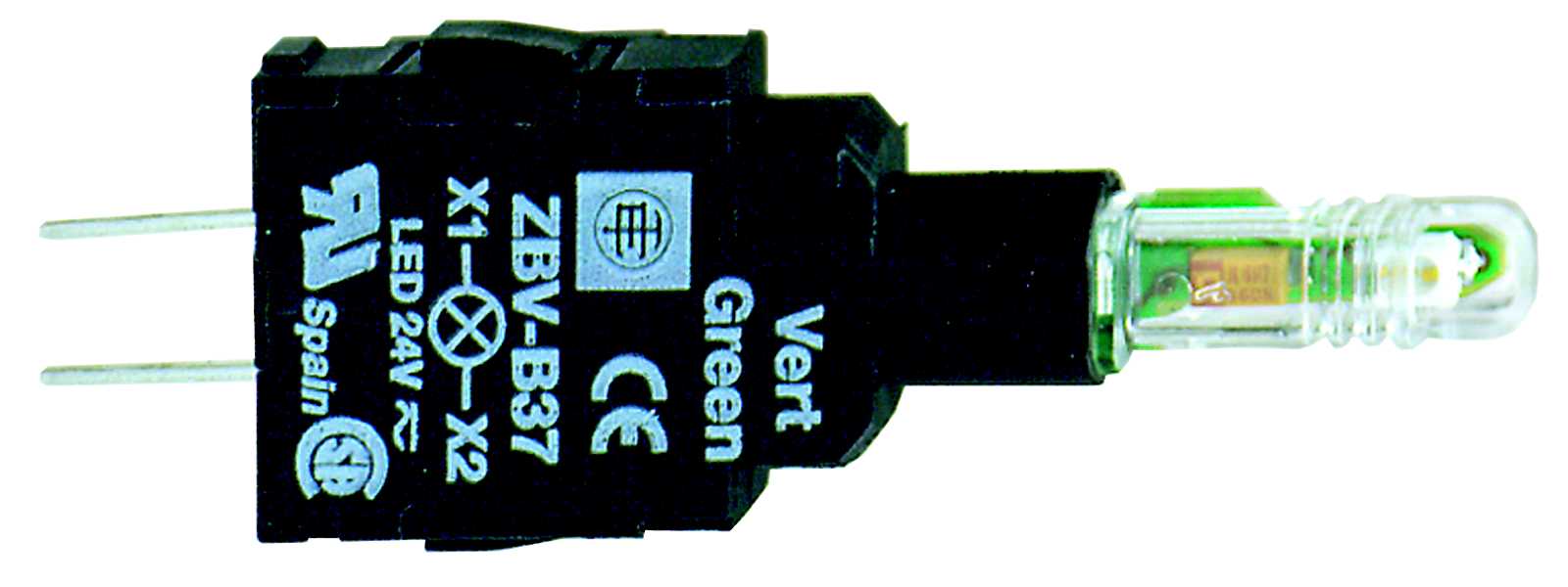 Telemecanique - ZBVB37 LED for printmonterig grønn 24