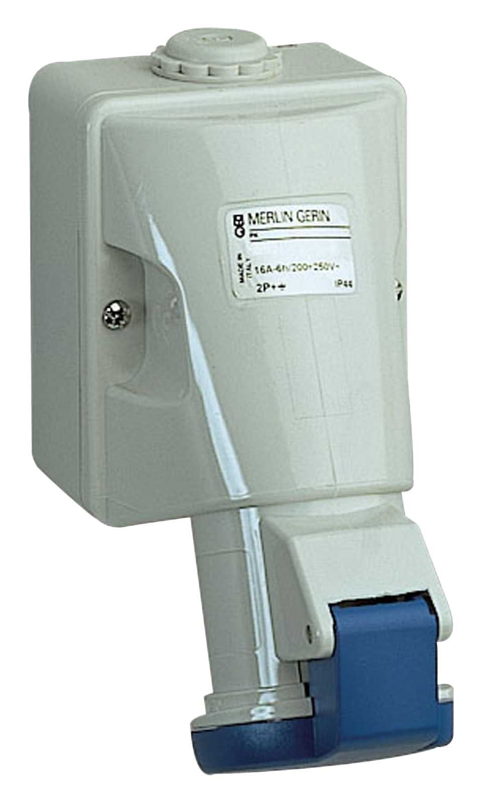 Schneider Electric - PratiKa uttak stor veggblokk - 16 A - 3P + E - 200...250 V AC - IP44