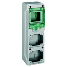 Schneider Electric - Kaedra - for stikkontakt - 2 uttak - 1 x 4 moduler - 1 koblingsklemme