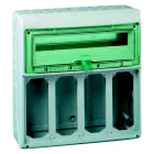 Schneider Electric - Kaedra - for stikkontakt - 4 uttak - 1 x 18 moduler - 1 koblingsklemme