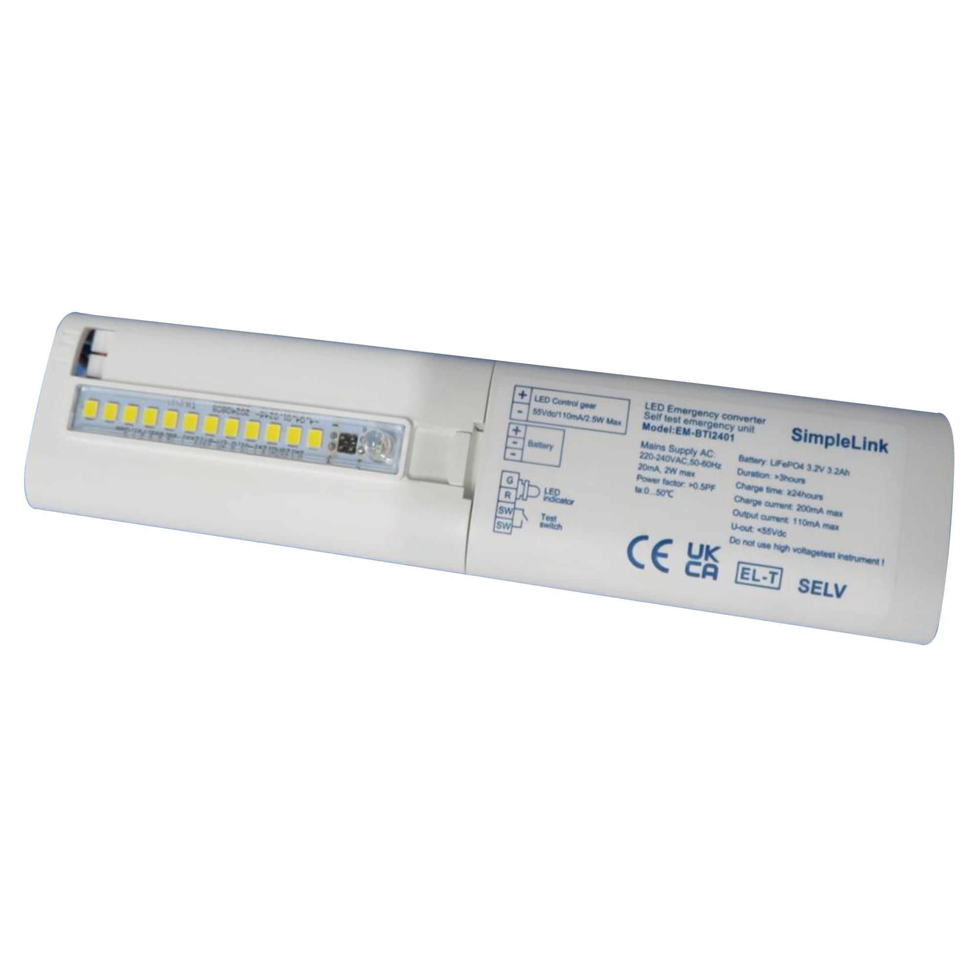 Unilamp - SWITCH IP44 PRO LEDELYS KOMPL LYS/BATTERI