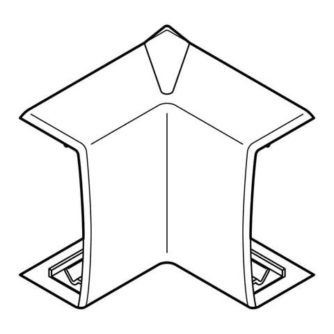 Maxeta - Keva 22X12 Polarhvit, Innvendig Hjørne