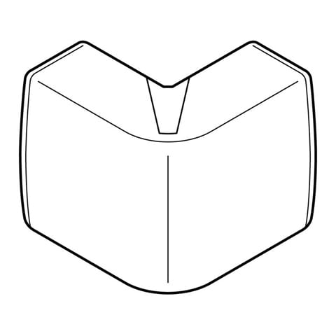 Maxeta - Keva 22X12 Polarhvit, Utvendig Hjørne 