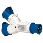 Schneider Electric - PratiKa skjøtekontakt - 2-grens uttak - 16 A - 2P+E - 220V AC - IP44