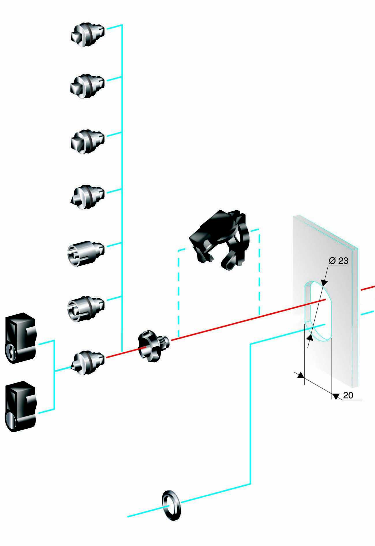 Schneider Electric - NSYTBC BRAKETT FOR HENGELÅS