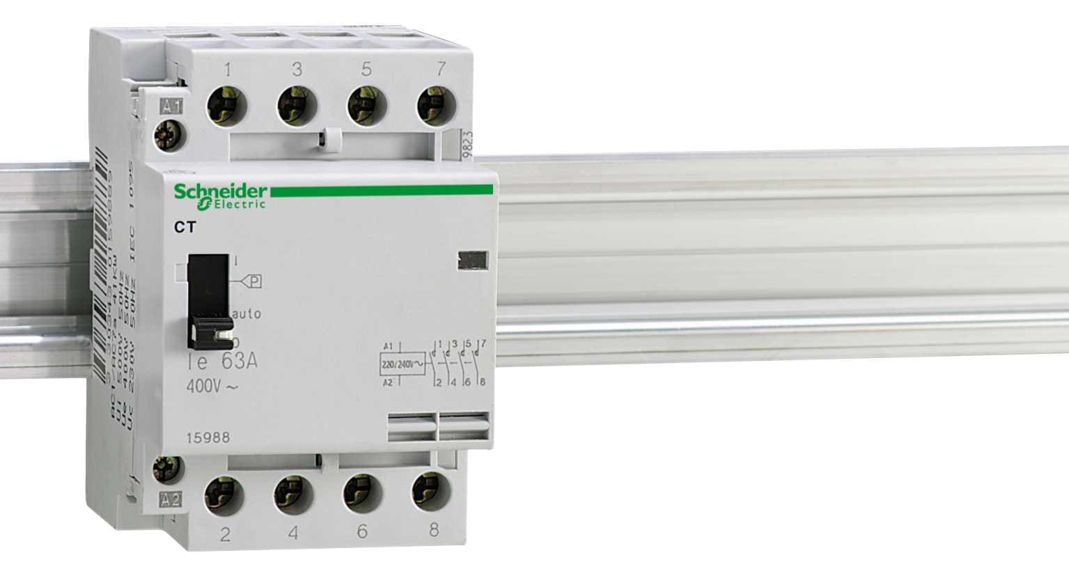 Schneider Electric - KONTAKTOR MOD.CT 63A 4SL 15988  230V M/BRYTER
