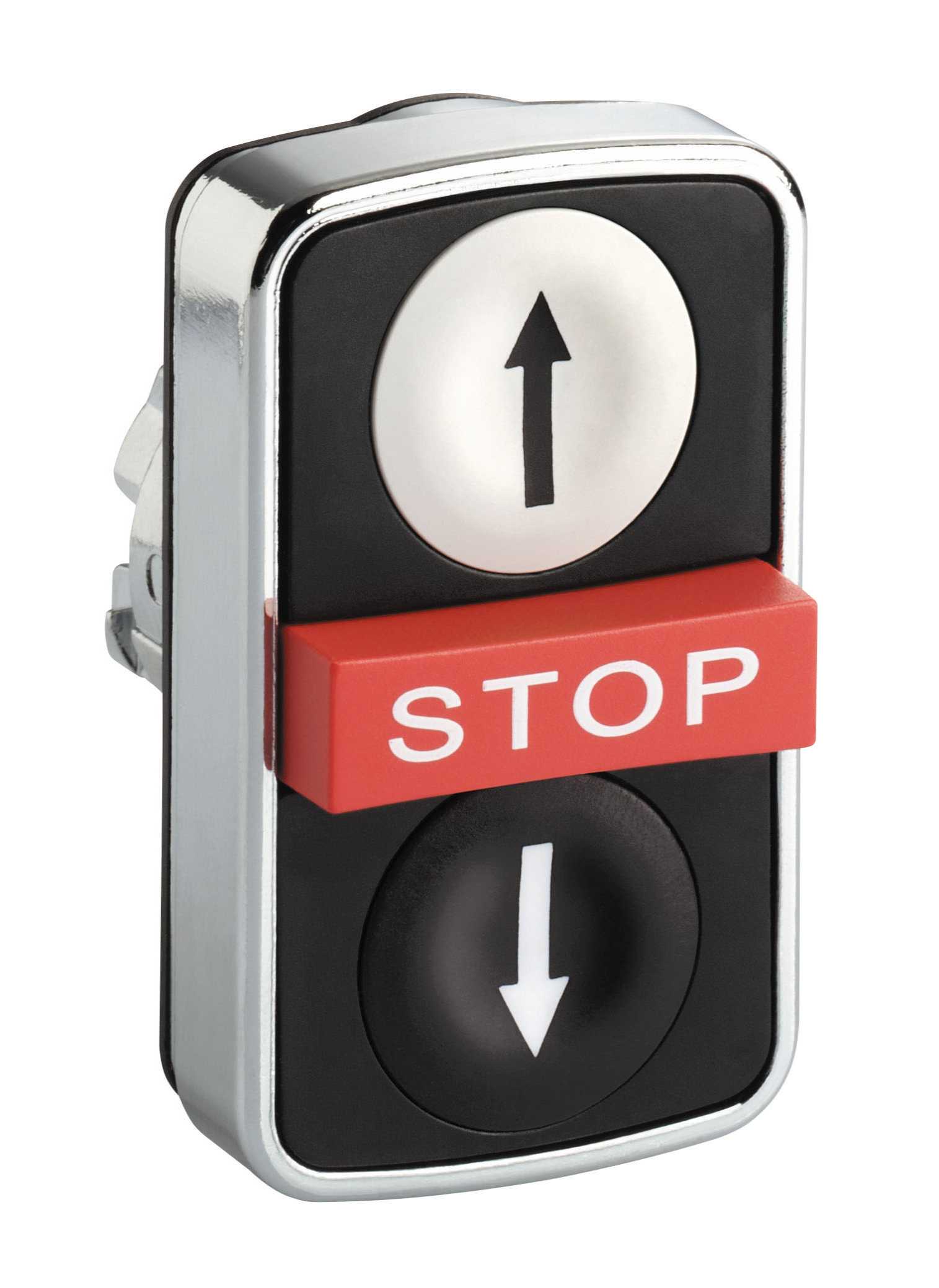 Schneider Electric - ZB4BA72124 Trippel.tr.kn pil o/n og STOP