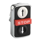 Schneider Electric - ZB4BA72124 Trippel.tr.kn pil o/n og STOP
