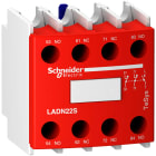 Schneider Electric - Rød sikkerhets hjelpeblokk 2NO/2NC for Tesys D