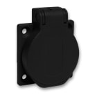 Schneider Electric - PratiKa stikkontakt - sort - 2P + E - 10/16 A - 250 V - IP54 - plan - side