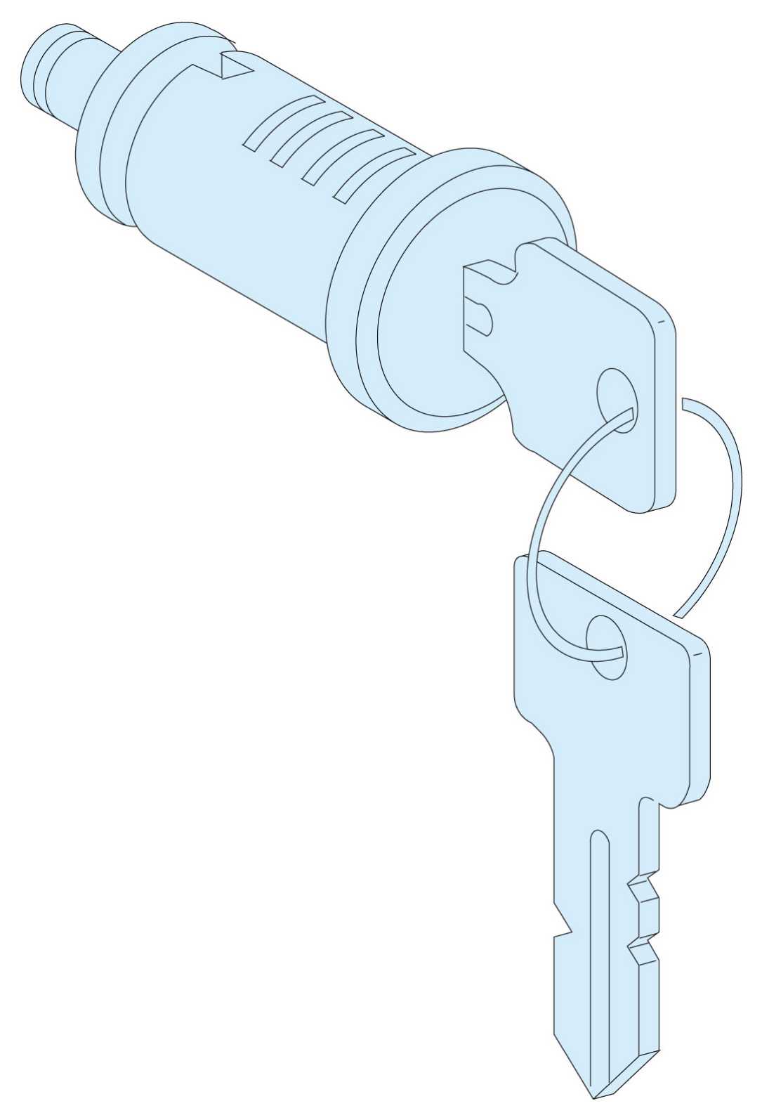 Schneider Electric - 8941 LÅSYLINDER+2NØKLER 455 G/P