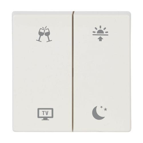 Eaton Electric - CWIZ-02/98 Dobbel vippe Signalhvit Midda