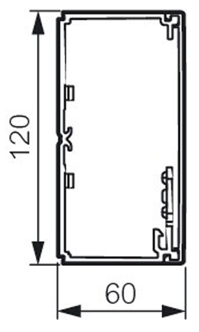 Maxeta - Viadis 120x60 Polarhvit, kanal/lokk