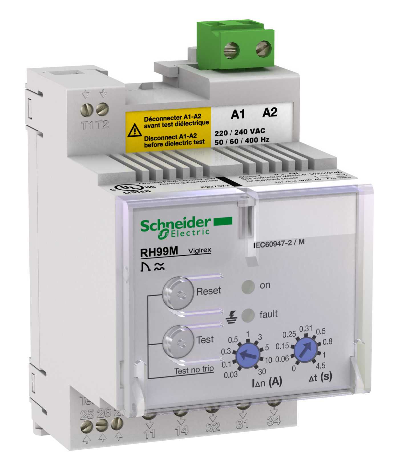 Schneider Electric - Jordfeilrele RH99M 110/130VAC auto