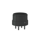 Schneider Electric - Ø60 mm monteringsplate for XVU lyskolonne til direkte montage i sort farge med 4 pins