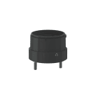 Schneider Electric - Ø60 mm monteringsplate for XVU lyskolonne til direkte montage i sort farge med 2 pins