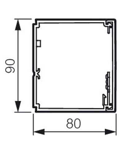 Maxeta - Viadis 90x80 PH, kanal med lokk