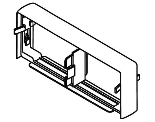 Maxeta - Logix, skjøtestykke 160x50, Polarhvit