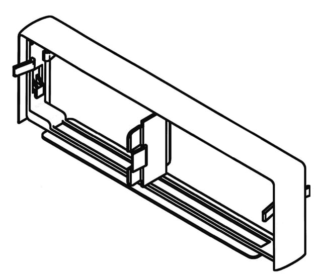 Maxeta - Logix, skjøtestykke for 190x50 Polarhvit