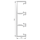Maxeta - Logix 45, underdel 190x50, Polarhvit 2 m