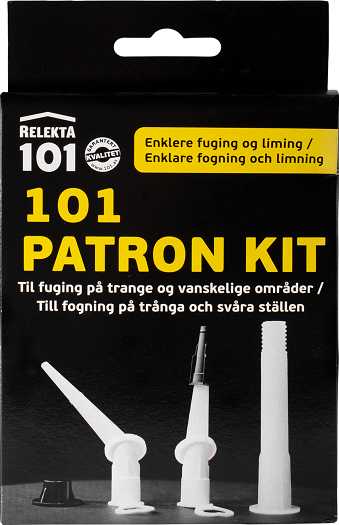 Relekta - Patronkit m/ fugedyse, patronpropp og forlenger