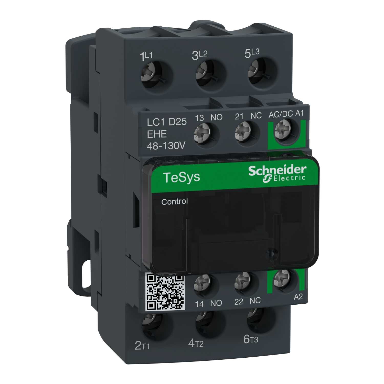 Schneider Electric - TeSys D kontaktor - 3P - <= 440 V - 25 A AC-3 - 48...130 V AC/DC spole
