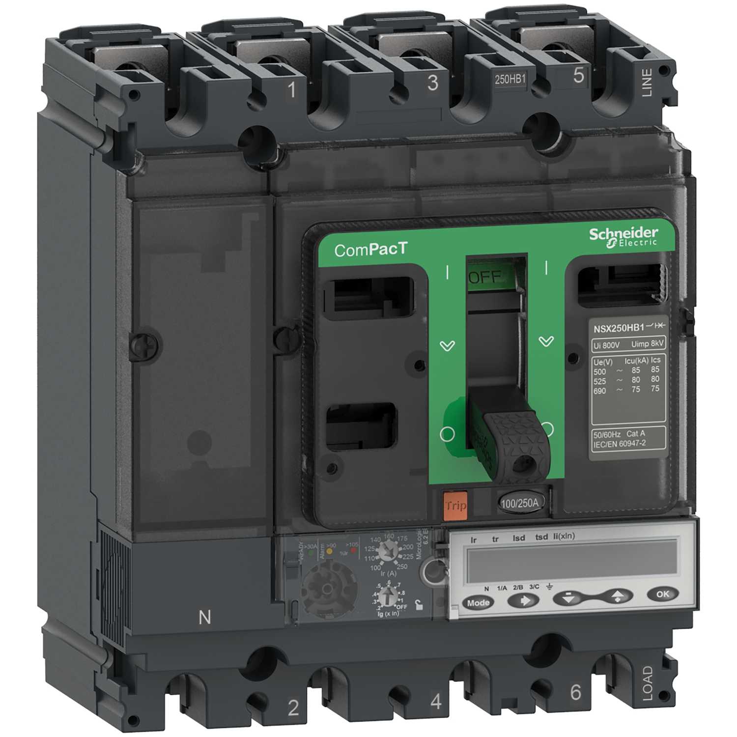 Schneider Electric - NSX250R M.logic 6,2 E 160A 4P C25R46E160