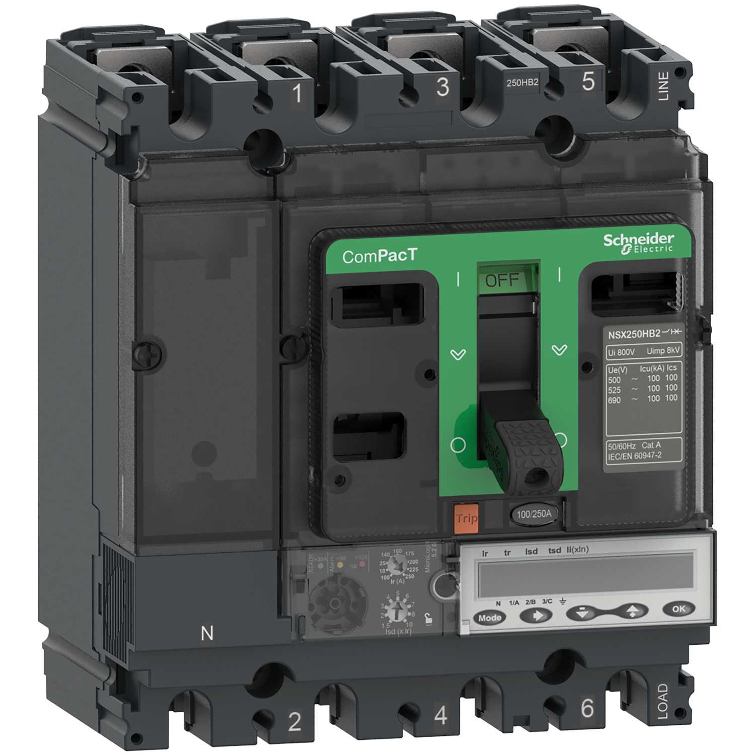 Schneider Electric - NSX100R M.logic 5,2 E 100A 4P C10R45E100