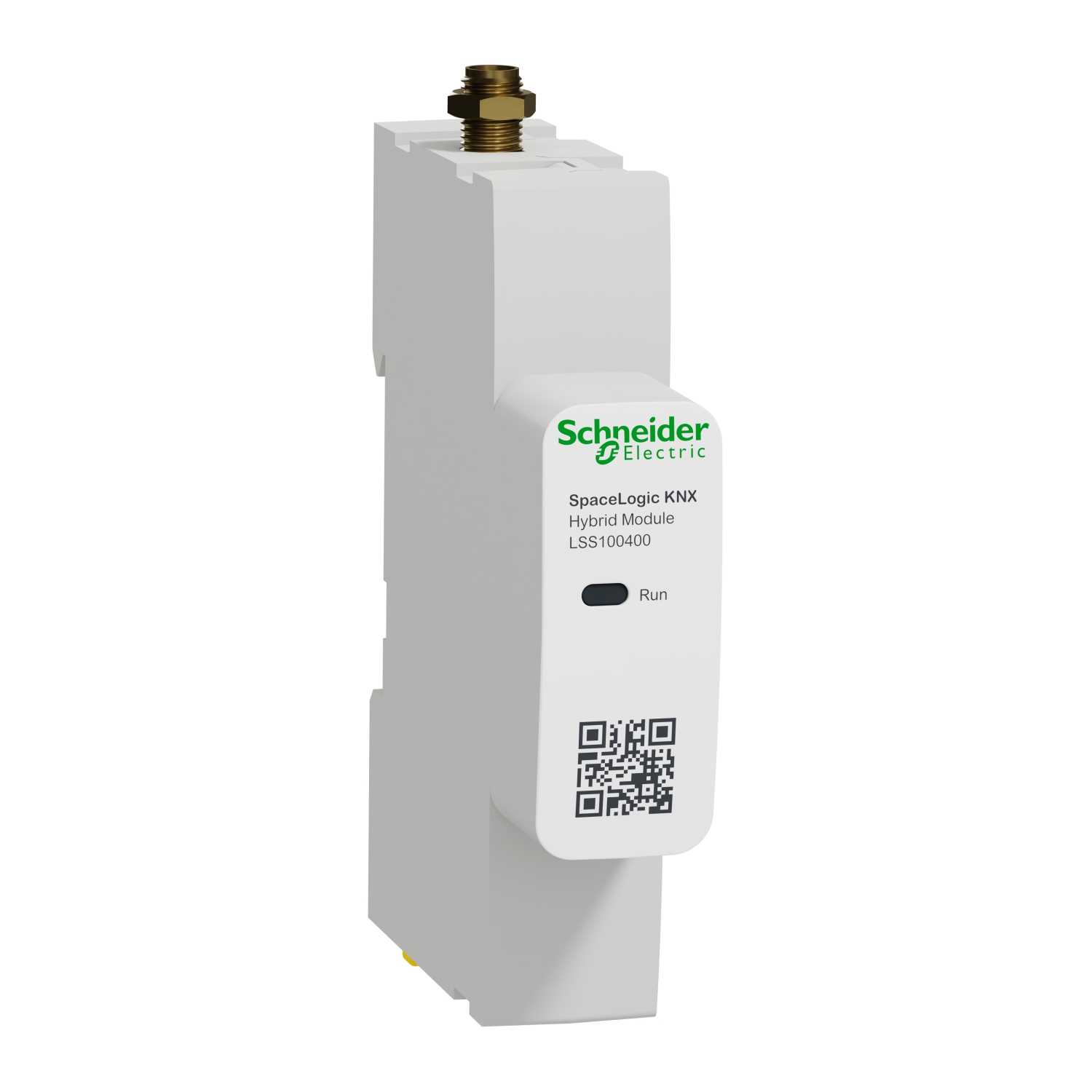 Schneider Electric - SpaceLogic KNX Gateway, hybridmodul for KNX til ELKO Smart, 24V DC, DIN, RS232, hvit
