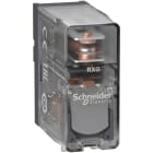 Schneider Electric - RXG pluggrelé med transparent deksel og 1 C/O kontakt på 10A og 230 VAC forsyning