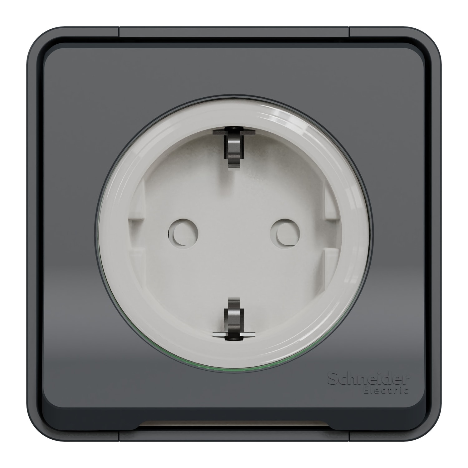 Schneider Electric - Mureva enkel stikk påvegg m/j