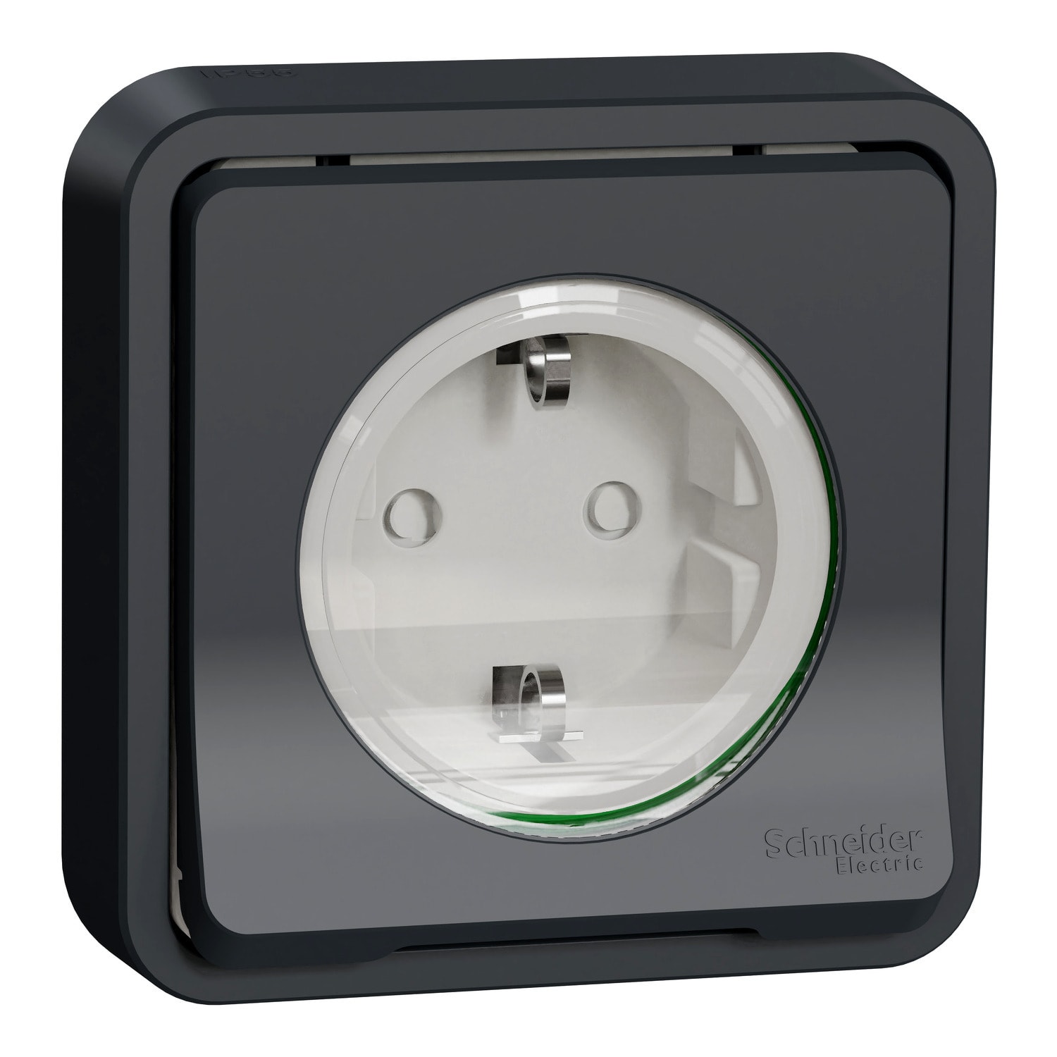 Schneider Electric - Mureva enkel stikk innfelt m/
