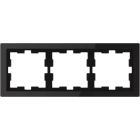 Schneider Electric - D-Life 3-hulls glassramme i Onyx Black utførelse - for innsats 71x71mm