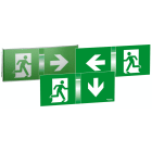 Schneider Electric - Exiway Smartled markeringslys exit skilt, piktogramsett + skjerm, 24 m, 3 stk, ned, høyre, venstre