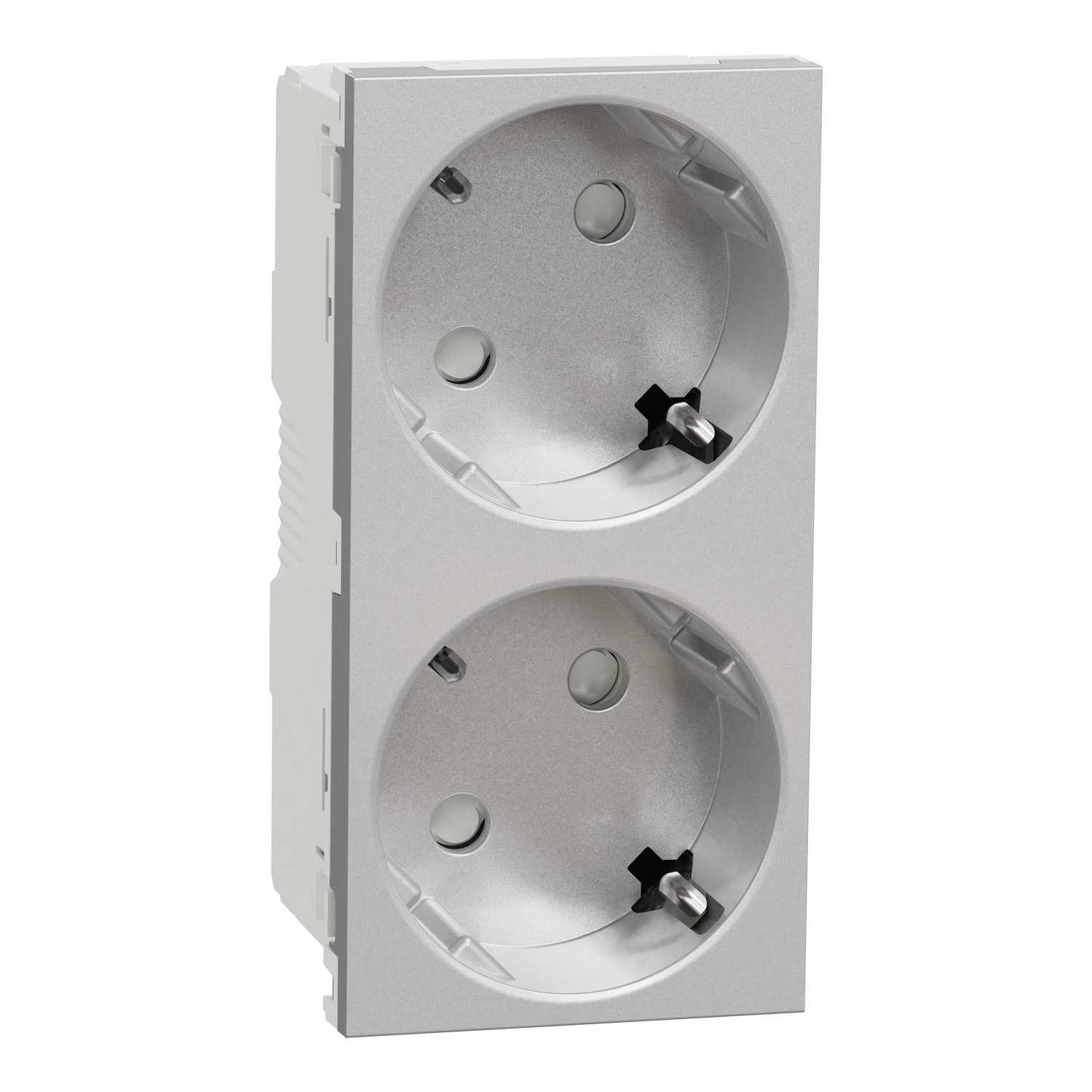 Schneider Electric - 2 veis uttak 2P+E hurtigklemme aluminium