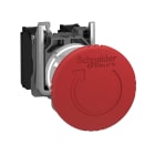 Schneider Electric - Nødstopp komplett med Ø40 mm sopphode i rød farge med trykk/vri funksjon 1xNC