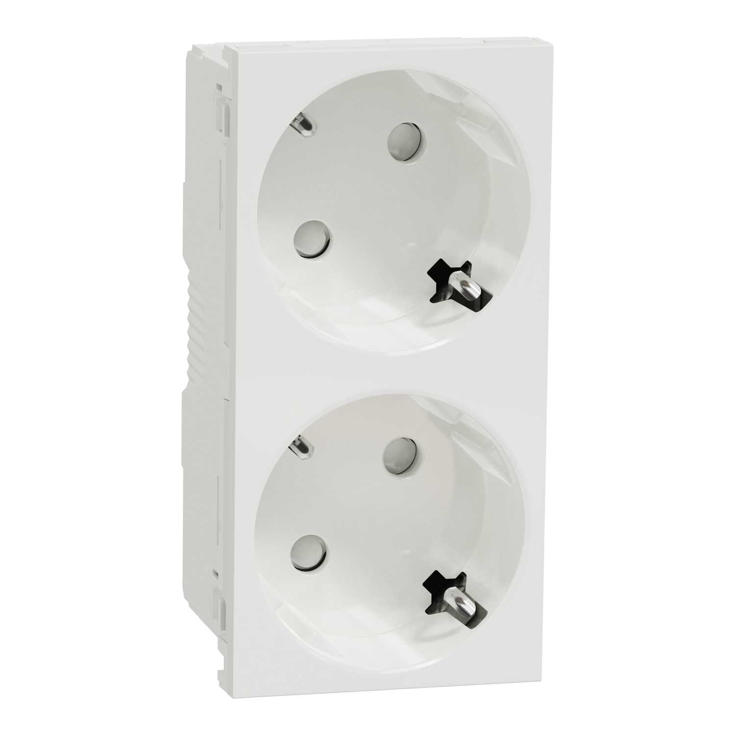 Schneider Electric - 2 veis uttak 2P+E hurtigklemme hvit