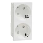 Schneider Electric - 2 veis uttak 2P+E hurtigklemme hvit