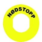Schneider Electric - SKILT NØDSTOPP Ø 60MM ZBY98301 GUL BUNN