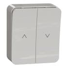 Schneider Electric - Exxact påveggs markisebryter med fjærklemmer - hvit
