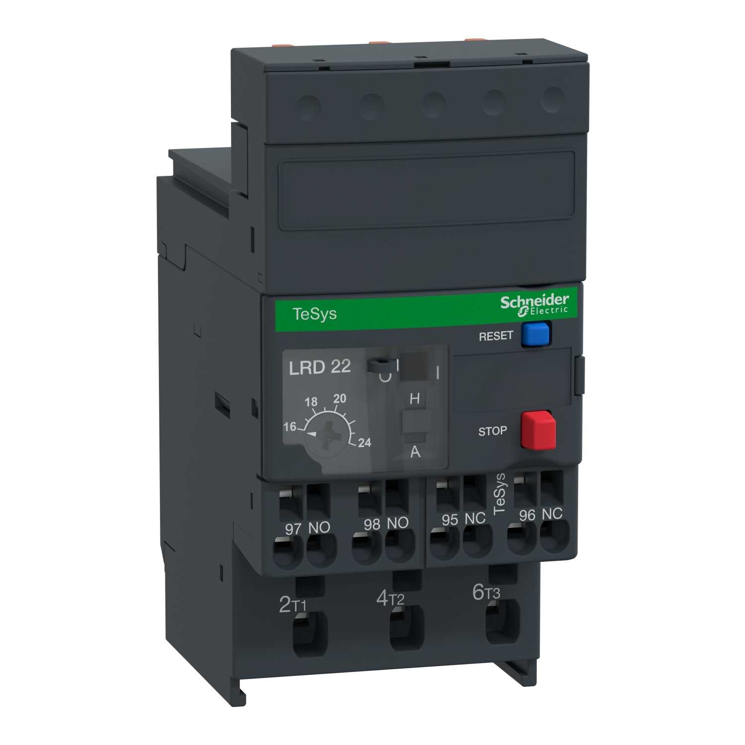 Schneider Electric - LRD223 Termisk relé 16-24A Fjær