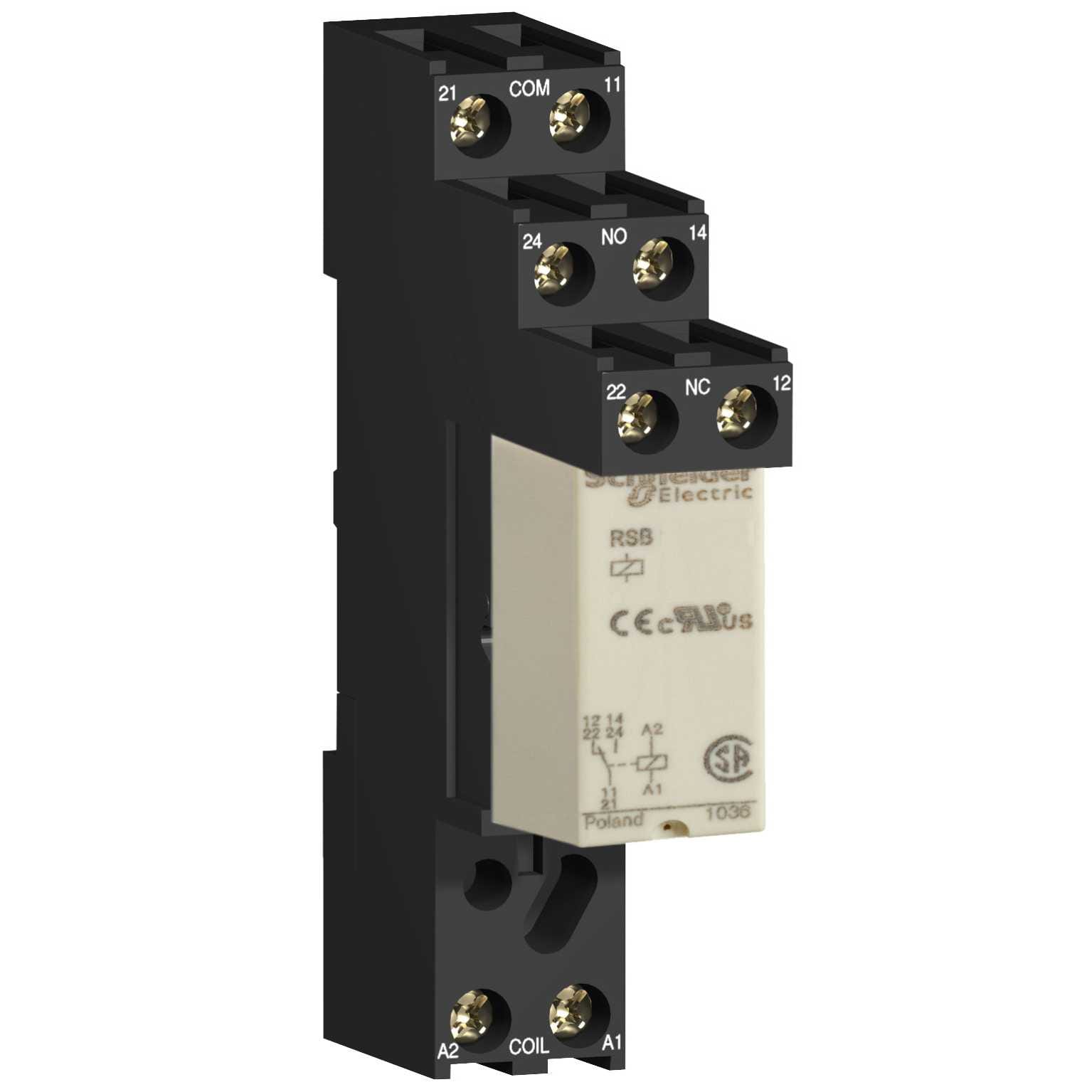 Schneider Electric - IntF.rele1c/o16A 240VAC m/sokk