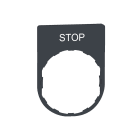 Schneider Electric - Harmony skilt i grå plast 30x40 mm for Ø22 mm trykknapper med "STOP" påtrykt