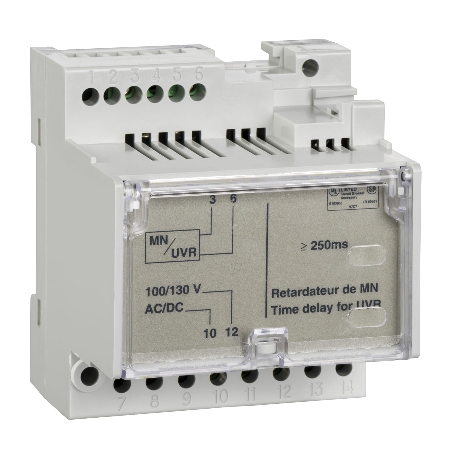 Schneider Electric - Justerbar Tidsforsinkelse nullspenningsspole MN 200/250VAC/DC Masterpact MTZ