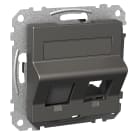 Schneider Electric - Exxact senterplate - universal for S-One og keystone - for 2 uttak - vinklet - antrasitt